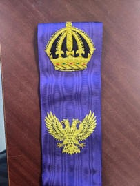  Red Cross of Constantine Grand Sovereign Sash with Crown and Eagle  Ontario  Design
