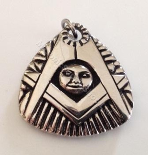 Masonic Blazing Sun Pendant Steel