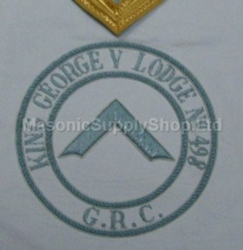 Centennial Officers Apron with Lodge Badge, Real Leather