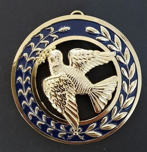  Grand Deacons  Collar Jewel  Dove on Blue Back Ground