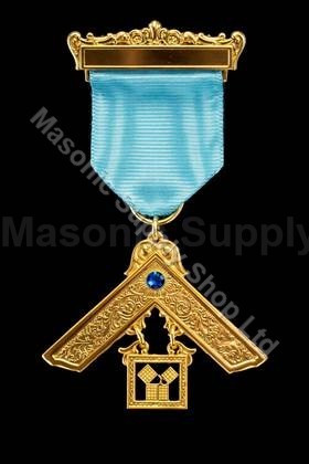   Past Master Breast Jewel   One Bar  Craft with Stone-2