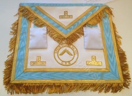 Centennial Trim Officers Apron  with  Fringe & Lodge Badge, Real Leather