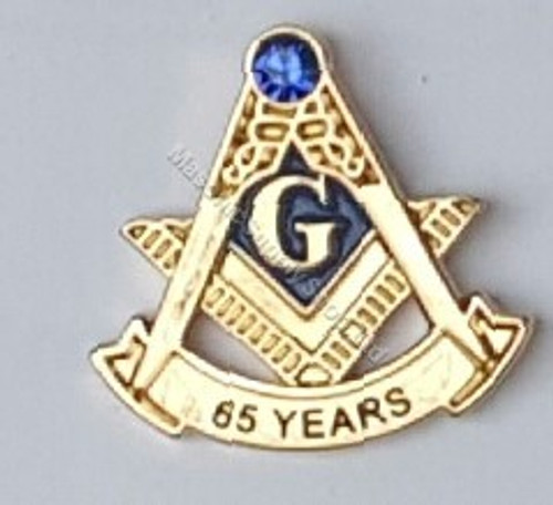 65 year Masonic lapel pins