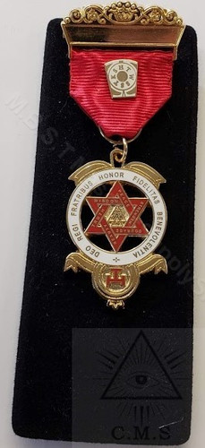 Royal Arch Companion Jewel Traditional Design  Red Ribbon