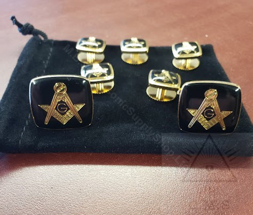 Masonic Cuff Links & Stud set