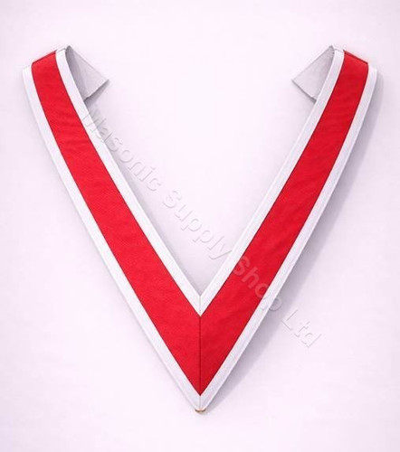  Red Collaret with White Trim  15 inch