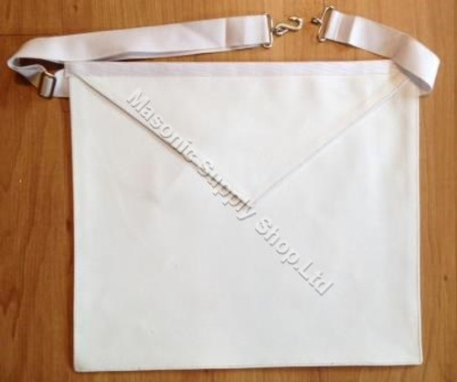 12 Apron Special! Entered Apprentice White  Lambskin  Apron  14 X 16  Adjustable Belt