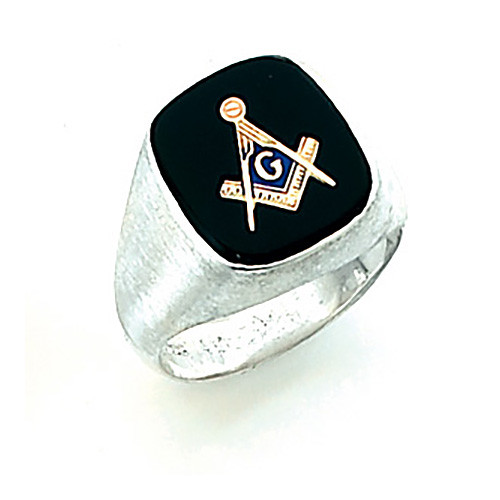 Masonic silver ring