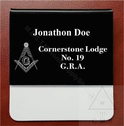 Masonic lodge name badge