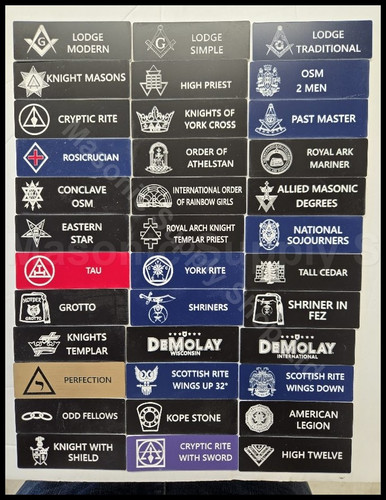 Masonic lodge name badge