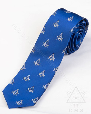 Masonic Masons Tie with self print Square Compass Black NT043 at   Men's Clothing store