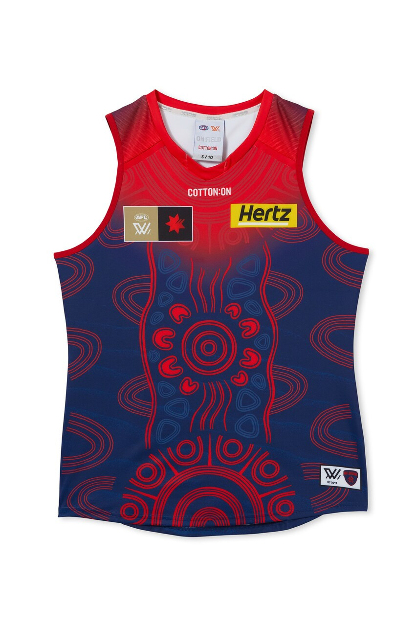 【海外Ｌサイズ】AFL メルボルン・デーモンズ トレーニングガーンジー Melbourne Demons NB 2024 Red Training Guernsey - Melbourne