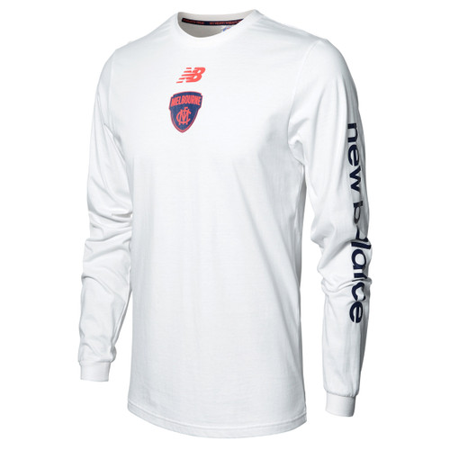 New Balance White Long Sleeve Top