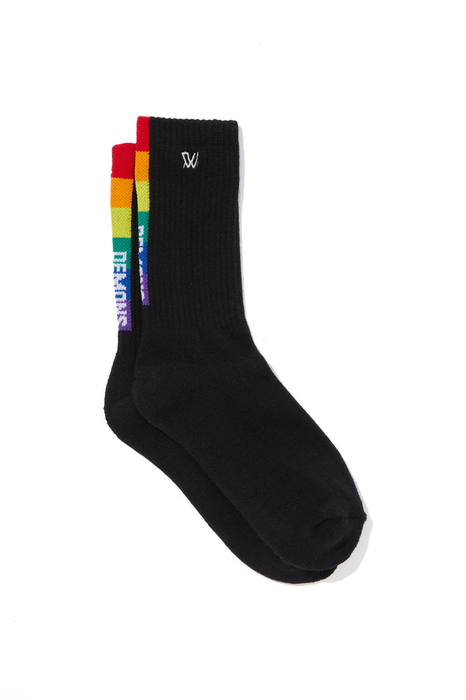 Melbourne Demons AFLW S8 Pride Socks Black