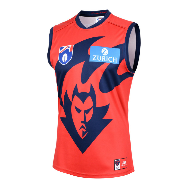 Melbourne Demons NB Retro Flamehead Red Guernsey