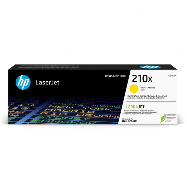 HP 210X LaserJet 4201/4301 High Yield Yellow Toner Cartridge (W2102X) - 2.4K