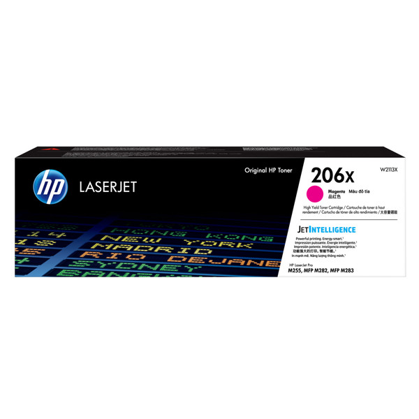 HP 206X LaserJet M282/M283/M255 High Yield Magenta Toner (W2113X) - 2.4K