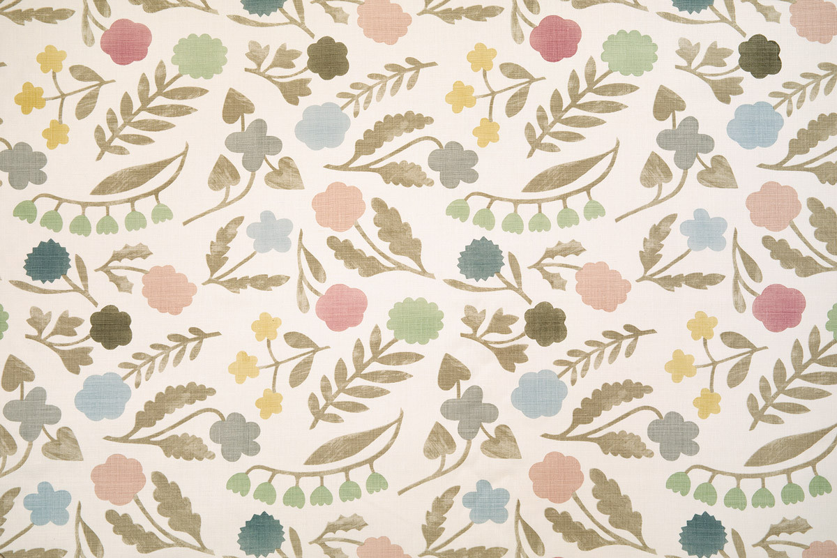 ABAKUHAUS Papavero Tessuto a Metraggio, Floral Spring Nature Theme