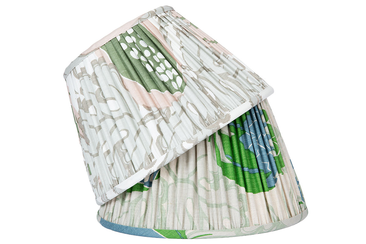 14” Carnival Green Lampshade | Christopher Farr Cloth