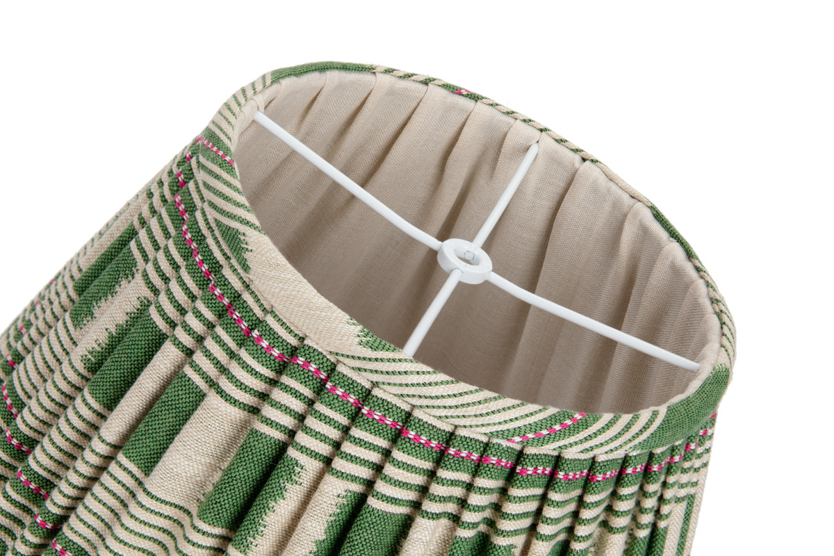 14” Lost and Found Green Lampshade | Christopher Farr Cloth