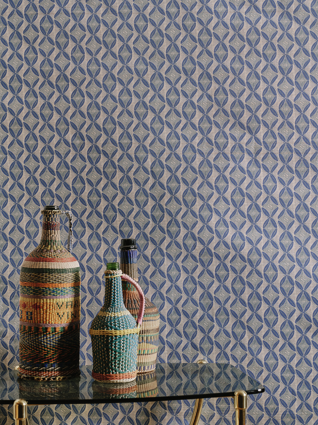 Olaf Hajek Dancing Vines Raffia Wallpaper | Designer Wallpaper