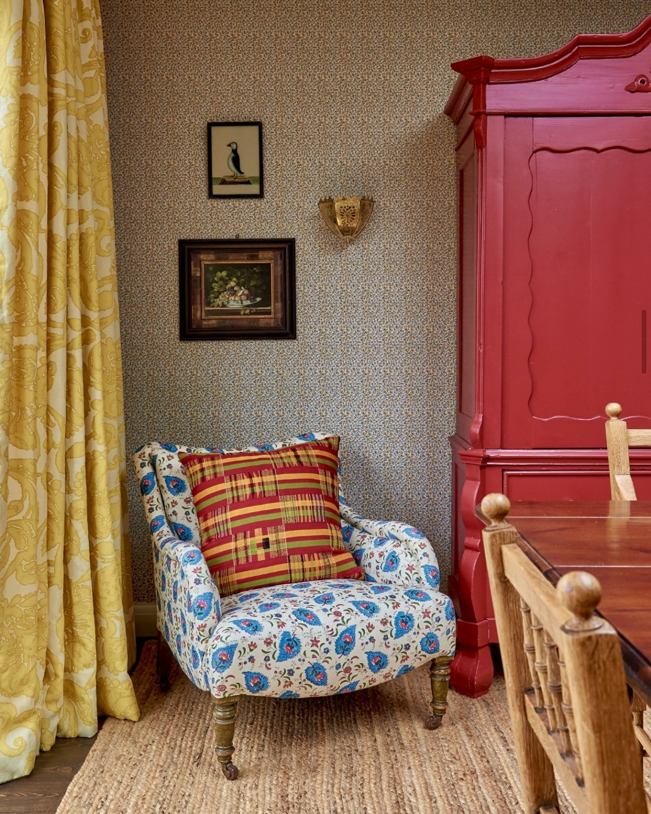 Floral Printed Anna Fabric by Michael Szell | Christopher Farr Cloth