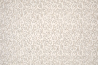 Armatures Feuilles luxury printed linen fabric featuring a sophisticated smoke grey and white leaf design, showcasing the fine texture and subtle, elegant pattern.