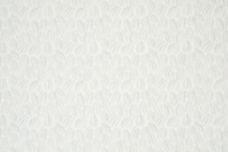 Armatures Feuilles luxury printed linen fabric featuring a soft pale blue and white leaf design, showcasing the fine texture and calming, elegant pattern.