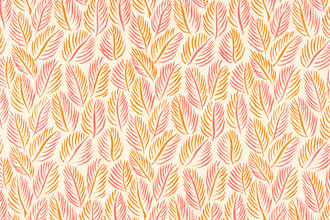 Armatures Feuilles wallpaper in apricot orange colourway, featuring a delicate leaf design with a warm, nature-inspired pattern, perfect for brightening up any room.
