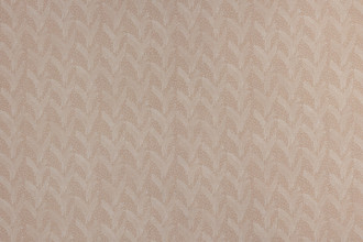 Carnac printed linen fabric in rose on white linen, featuring a contemporary Bauhaus-inspired dotty and line pattern, perfect for upholstery, curtains, and accessories.