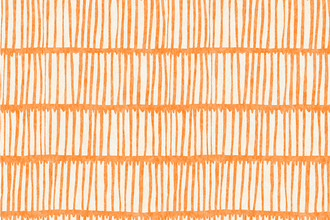 Crochet Printed Wallpaper in Apricot, featuring a warm blend of orange and white with a subtle linear pattern, adding a soft, inviting touch to any interior.