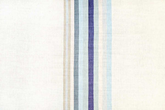 Vertical Printed Fabric in Ecru — a classic linen fabric with delicate vertical stripes in soft, neutral ecru hues, offering timeless elegance and versatility for various interior styles.