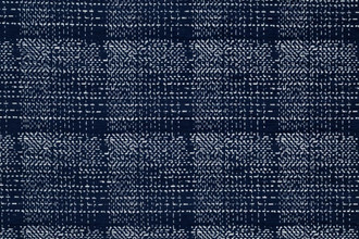 Sashiko PERENNIALS® Performance Weave in Azzurro – sky blue and ivory woven into a delicate grid, evoking coastal freshness and refined outdoor texture.