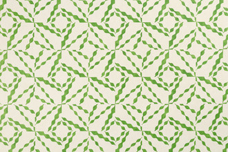 Grass: Geometric Puzzle wallpaper in grass green with white wiggle lines forming diamond shapes.