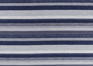 Maya Perennials® Performance Fabric in Azzurro, showcasing sea-toned stripes with a textured finish, ideal for high-traffic, design-led spaces.