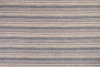 Go With the Flow fabric in Navy, showcasing a classic navy hue with geometric stripes and contrasting textures for a refined finish.