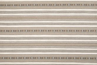 Romany Printed Weave in Natural – neutral stripes of beige and ivory deliver a warm, earthy aesthetic with a natural, refined texture perfect for a variety of interior schemes.