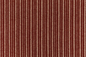 Divide Woven Fabric in Terracotta, with deep clay red and neutral stripe tones in a textured weave, ideal for warm, rustic interior styling.