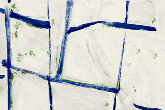 Ocean Squares vinyl wallpaper ultramarine blue