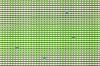 Green and white scallop wave pattern with blue whale tails. Green and white scallop wave pattern with blue whale tails.