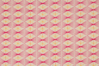 Mikado geometric embroidered hot pink and yellow fabric