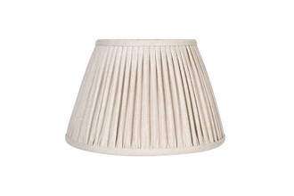 Natural 14" Pleated Lampshade in Soprano Linen Fabric by Christopher Farr Cloth