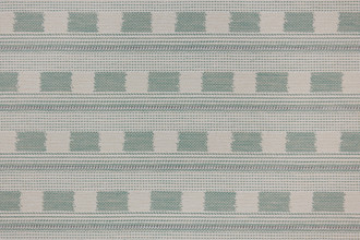 Kit Kemp for Christopher Farr Cloth Lost and Found pale blue checked woven performance fabric, featuring a soft textured weave designed for outdoor and high-performance upholstery and soft furnishings.