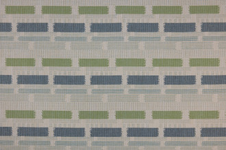 Kit Kemp for Christopher Farr Cloth Loom Weave performance outdoor fabric, featuring a soft tonal weave with stitched linear detailing for durable, stylish upholstery.