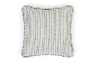 Unravel Woven Striped Fabric by And Objects Rustic weave with speckled texture, Aqua
