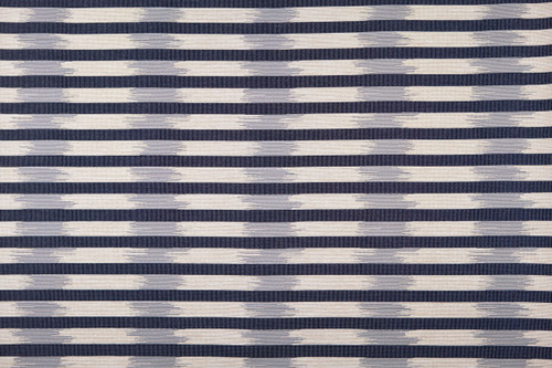 Capri Outdoor Woven Fabric in Azzurro – cool blue-toned striped outdoor fabric with modern geometric design.