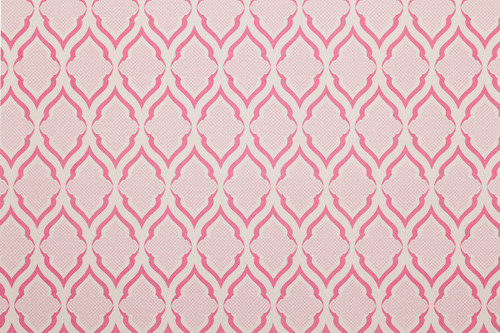 Ravenna Wallpaper in Fuchsia – vibrant print and off-white interlocking ikat pattern creates a bold, graphic texture with a contemporary edge.
