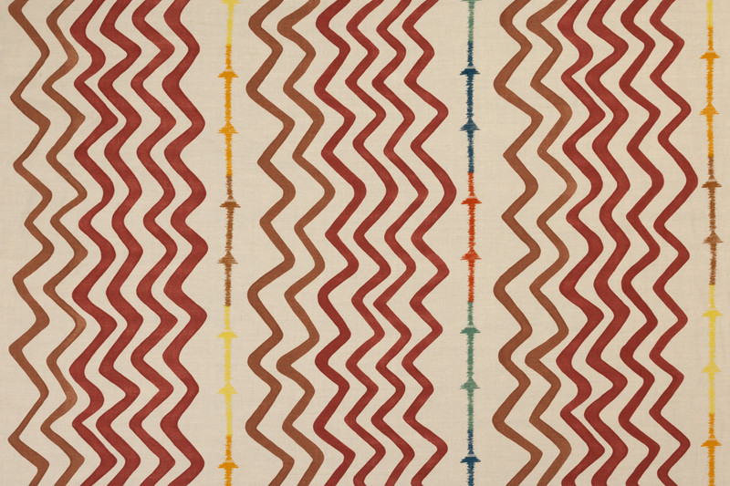 Rick Rack Printed Embroidered Fabric 