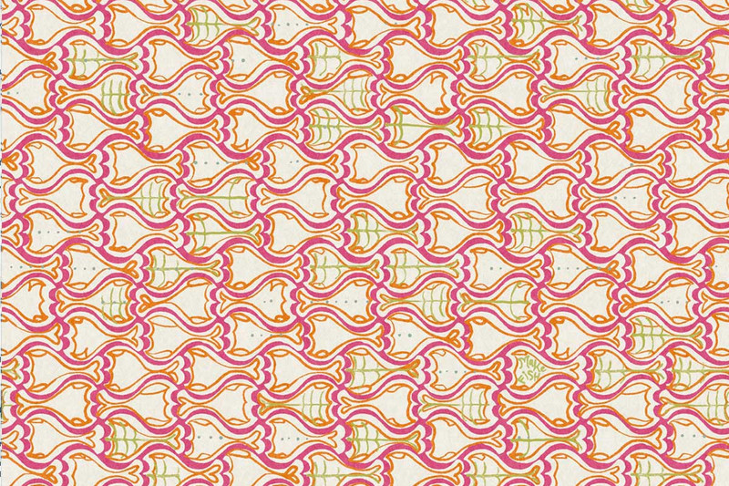 Make Fish Printed Wallpaper