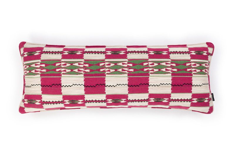 Chubby Check Bolster Cushion